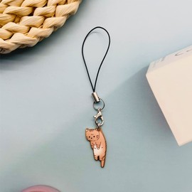 Sopopal Phone Charms Aesthetic, Cell Phone Lanyard String With Handmade Cute Hanging Pendants Decor (Cat Coffee)