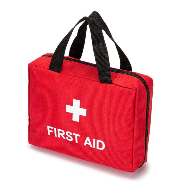 Jipemtra - Bolsa de primeros auxilios vacía de viaje, bolsa de rescate de primeros auxilios, bolsa de emergencia para coche, casa, oficina, cocina, deporte al aire libre (rojo)