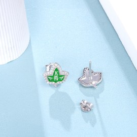 AKA Gifts 925 Sterling Silver Aka Earrings Sorority Paraphernalia Jewelry Gifts for Women