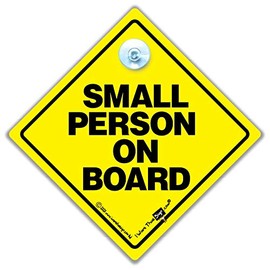Small Person On Board Sign, Baby On Board Sign, Grandchild on Board Sign, Baby On Board Car Sign, Grandchild On Board Car Sign, Baby Car Sign, Grandchild Car Sign 14 cm x 14cm