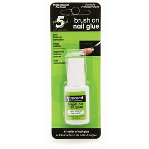 5 Second Brush On Nail Glue 0.2 oz (Pack of 6)
