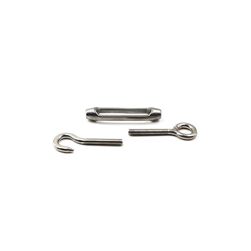 BE-TOOL Stainless Steel 304 Hook & Eyelet Wire Rope for