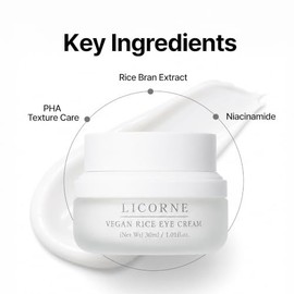 Licorne Crema Vegano Contorno Ojos Ojeras Bolsas Piel Delicada Arroz Cuidado Coreano