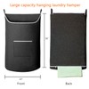 SAVERHO XL Hanging Laundry Hamper Bag, Black Door Hanging Hamper