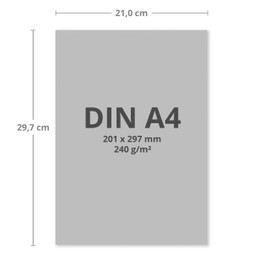 DIN A4 Sheets of Coloured Cardboard, 240 g/m²
