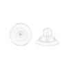 Universal EZback Earring Backs Soft Clear Silicone and 14k White