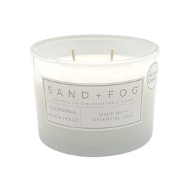 Sand + Fog Scented Candle - California Beach House – Additional Scents and Sizes – 100% Cotton Lead-Free Wick - Luxury Air Freshening Jar Candles - Perfect Home Decor – 12oz
