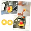 2pcs Emergency Stop Sign Sticker Eye-catching Decal for Machinery Safety
