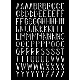 Imagnt Studio Vinyl Decal Sticker Alphabet ABC Lettering Ornament DIY Letters - Kitchen Décor Home Décor (White, Each Letter Height - 2.5 inches. Set Size - 16.5x27 inches)