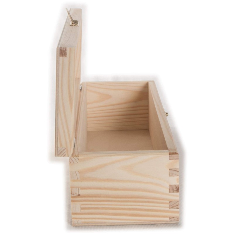Oblong Wooden Box with Lid | 33 x 10 x