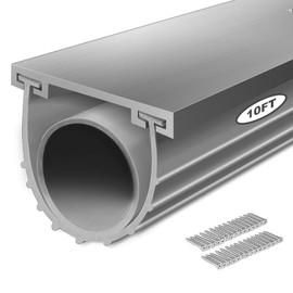 Garage Door Seals Bottom Rubber with Pre-drilled Aluminum Track Retainer Base Kit,Heavy-Duty U Shape + O Ring Combination Weather Stripping Sesl Kit for Garage Door (10 Ft)