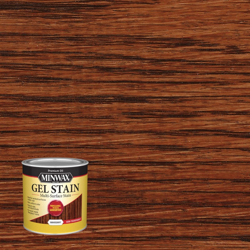 Minwax 260504444 Gel Stain, Mahogany, 1/2 Pint