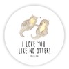 Mr. & Mrs. Panda Round Magnet Otter Hands Holding -