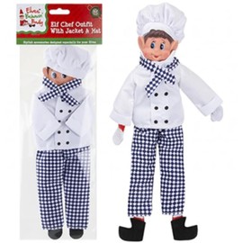 Elves Behavin Badly Novelty Chef Costume - For 12 Inch Elves - Funny Elf Outfits