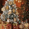 24 piezas de adornos rústicos para árbol de Navidad de