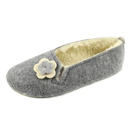 APREGGIO Women's Winter Grey Slippers - Warm Slippers Women's Made of Wool Felt - Felt Slippers Women - Women's Winter Slippers - Warm Slippers Women's Felt, gray