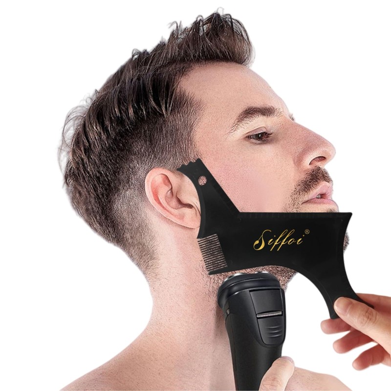 Siffoi Men's Beard Shaping Styling Tool with Handmade Pocket Size