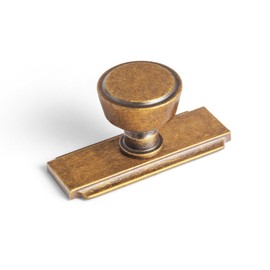 Goo-Ki 6 Pack Antique Brass Drawer Knobs with Backplate Zinc Alloy Kitchen Cabinet Hardware - Vintage Brass Single Hole/Screw Bar Cabinet Pulls Handles with Spacer