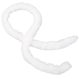 CABODYALS 78.74 Inch Faux Craft Fur Fabric Strip White Shaggy Plush Fuzzy Precut Strips Soft Soild Fluffy Furry Ribbon Roll Sewing Trim for Sewing Making Clothes Costume Home Decor Cosplay Christmas