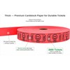 Tacticai 2000 Raffle Tickets, Smile, Red (8 Color Selection), Single