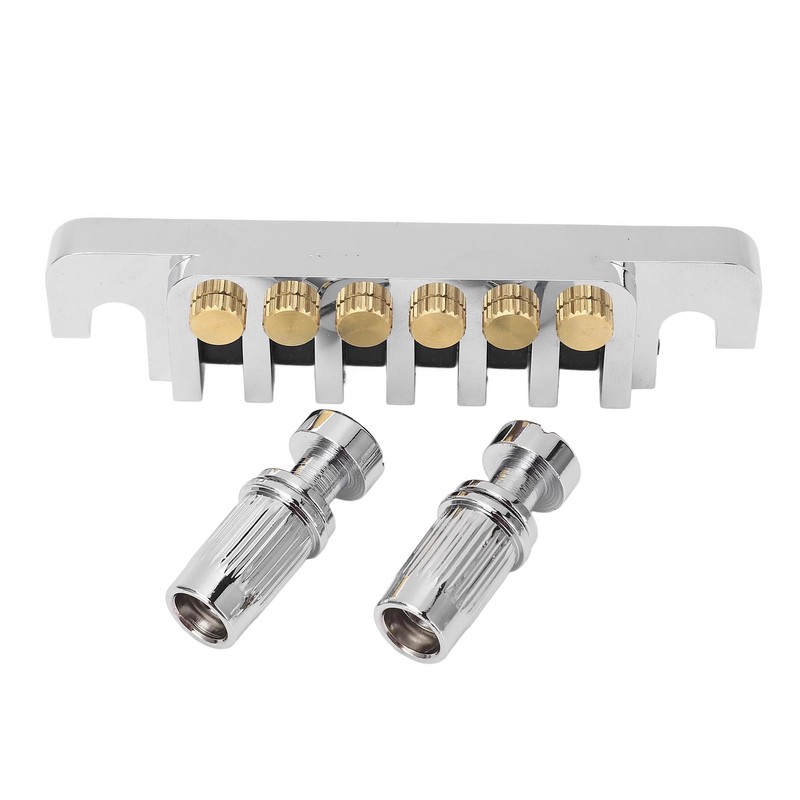 Guitar Bridge Tailpiece Reversible Wrap Around Saddle Bridge Stop Tailpiece