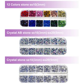 GLOCTO bedazzler kit with Rhinestones hot fix applicator Tool with 5,000 Pieces of Rhinestones, Three gem Sizes and Various Tips, Perfect for Adding Sparkle to Clothing, Fabric, and Craft Projects
