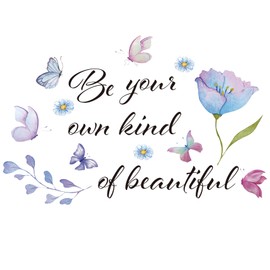 Inspirational Wall Quotes Stickers Be Your Own Kind of Beautiful Motivational Saying Home Decals Home Vinyl Decals Quote Decor for Office School Classroom Bedroom Home Decoration