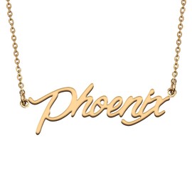 HUAN XUN Custom Made Love Jewelry Gifts Phoenix Name Necklace for My Wife