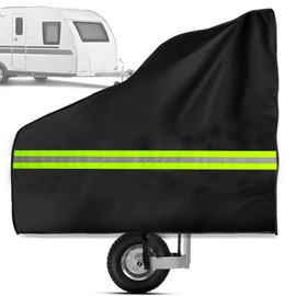 MeYuxg Drawbar Cover, 600D Universal Drawbar Cover, Horse Trailer for Trailer Drawbar and Caravan, Motorhome, Drawbar Cover with Reflective Edge, Waterproof and Wear-Resistant (Green)