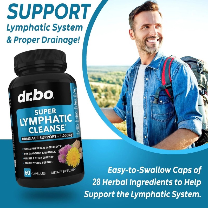 DR. BO Lymphatic Drainage Supplements Pills - Lymphatic Support Total