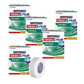 Tesa Film Invisible Tape 33 m x 19 mm (33 m x 19 mm, 5 Rolls)