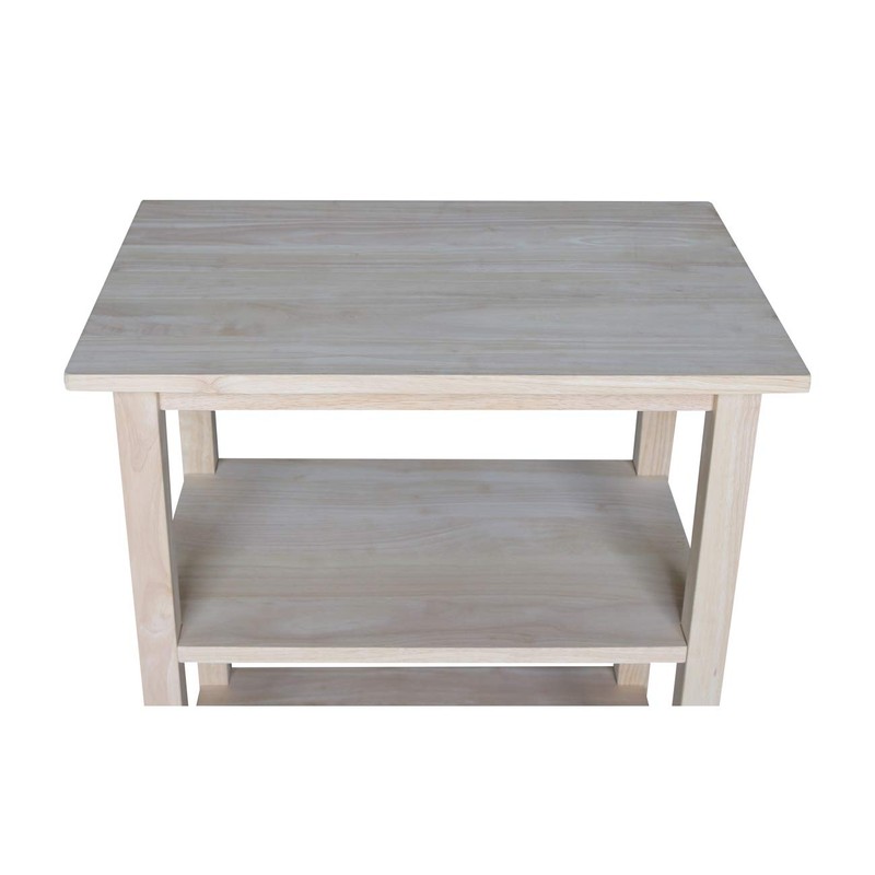 International Concepts Microwave Cart, Unfinished