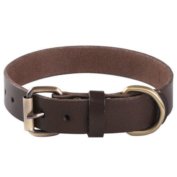 Genuine Leather Dog Collar Adjustable Super Soft Real for Small,