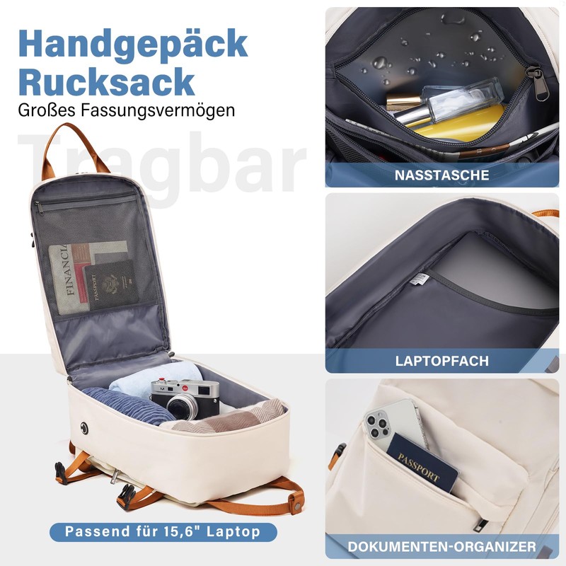 COOLIFE Ryanair Hand Luggage Backpack 40 x 30 x 20