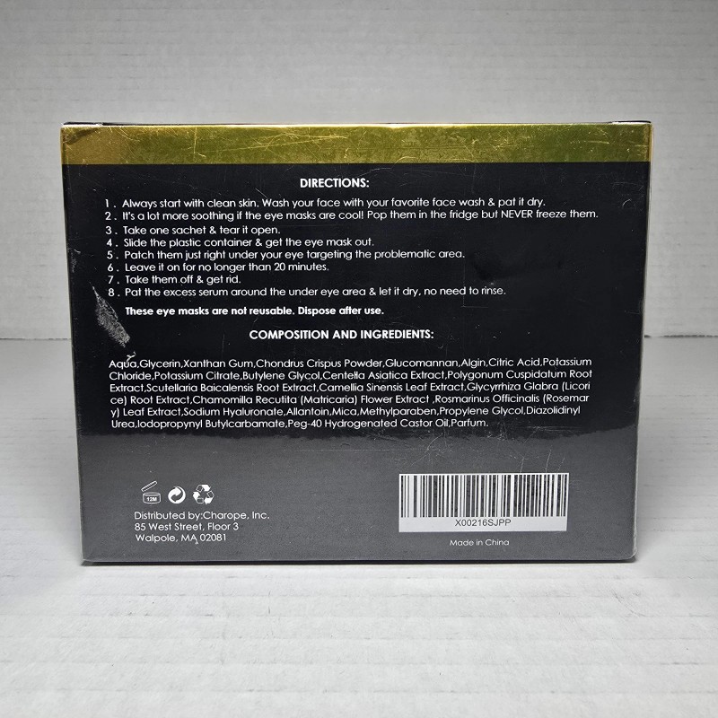 Dermora 24K Gold Eye Mask 20 Pairs Puffy Eyes and