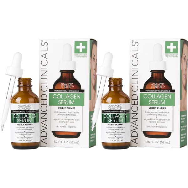 ADVANCED CLINICALS SUERO FACIAL CON COLAGENO RELLENO INSTANTANEO CON SOYA