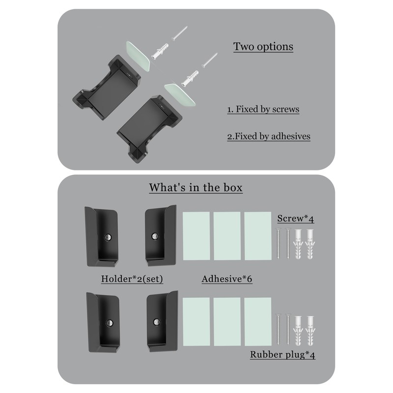 NOTMBESTM Power Strip Holder, 2 Set Power Strip Wall Mount,