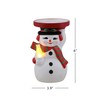 Mr. Christmas 6 in. Ceramic Lit Snowman Candle Holder and