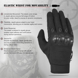 Jayefo Adjustable Unisex Work Gloves - Safety Work Gloves Provides Superior Protetion & Comfort, Firm Grip, Multi Purpose Light & Medium Duty, High Dexterity & Flexible | (Medium, Black)