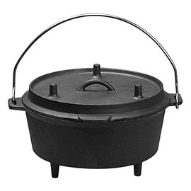 Universal Housewares Pre-Seasoned Cast Iron Camping 5-Quart Dutch Oven