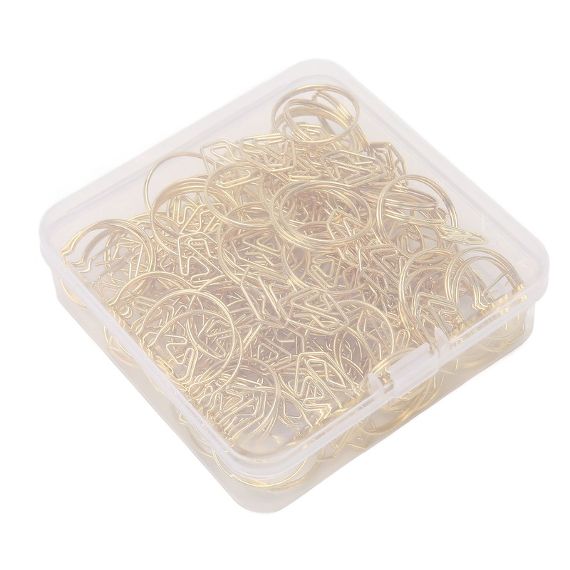 80pcs Ring Shape Paper Clips Rustproof Multifunction Multifunction with Clear