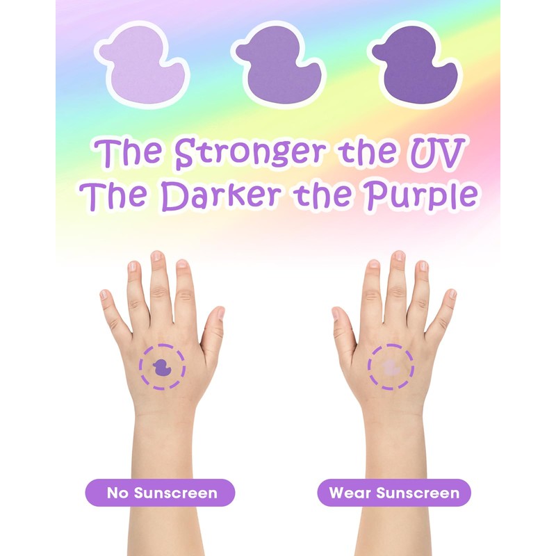 UV Detection Stickers for Sunscreen - 80 Count UV Detection