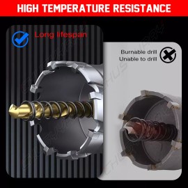 CHUSYYRAY 5/8in - 2-1/8in Carbide Tip TCT Hole Saw Cutter Drill Bit For Metal Alloy Steel