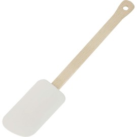 Westmark Teig-/Küchenschaber/Backspachtel, Holz/Naturkautschuk, Woody, Hellbraun/Weiß, 30832270, 27.4 x 5.3 x 1 cm