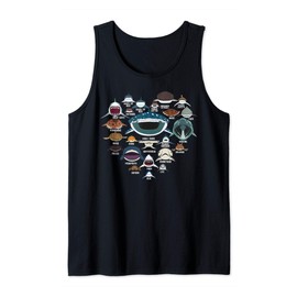 Types Of Shark Identification Shark Faces Tee Marine Biology Tank Top