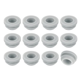 sourcing map 24Pcs Rubber Grommets, Mount Dia 10.5mm ID 7.5mm Snap Firewall Hole Plug, Anti-Scratch Hole Cover Plug for Electrical Box Cable Wiring, Gray