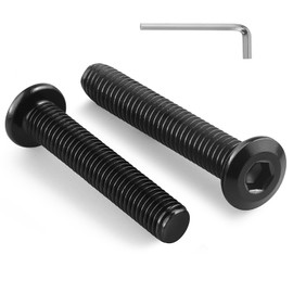 20Pcs 5/16-18 Bolt, 5/16-18 x 1-3/4" Flat Head Hex Socket Cap Screws, 304 Stainless Steel 18-8 Furniture Bolts, Black Zinc Finish, Full Thread (with Hex Spanner)
