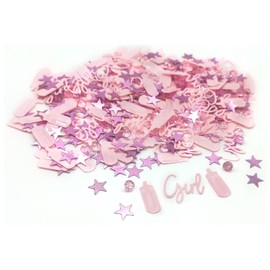 Baby Shower Confetti - Its A Girl, Glitter Confetti Sprinkles for Birthday Party Table Scatters Decoration, Table Scatter Confetti Baby Gender Reveal Jungle Birthday Decorations A3BSZX(girl)