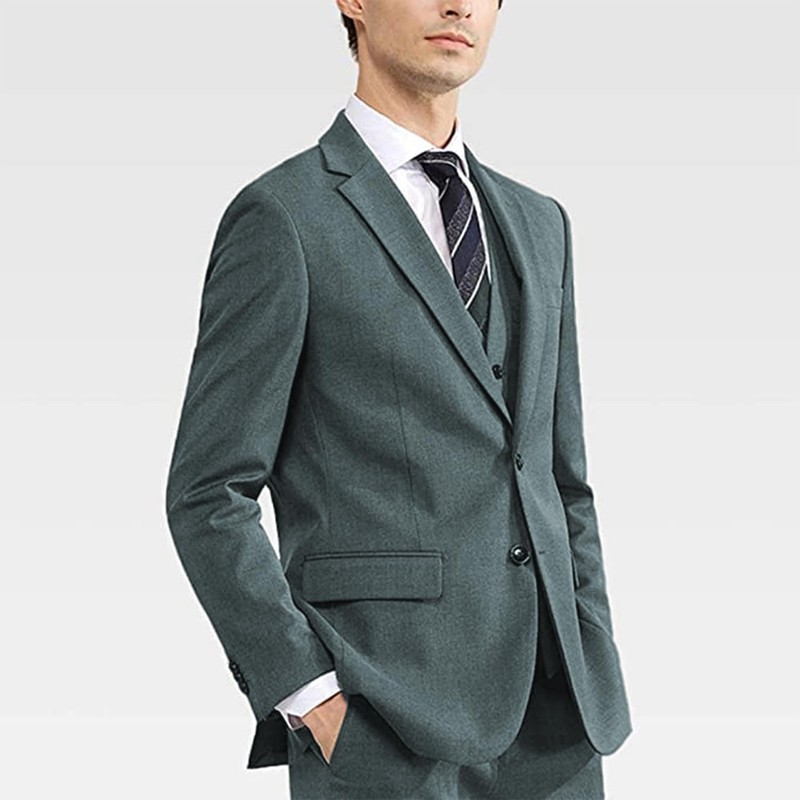 VYOOU Men's Formal Suit, Blazer, Business Jacket, Outerwear, Large Size,