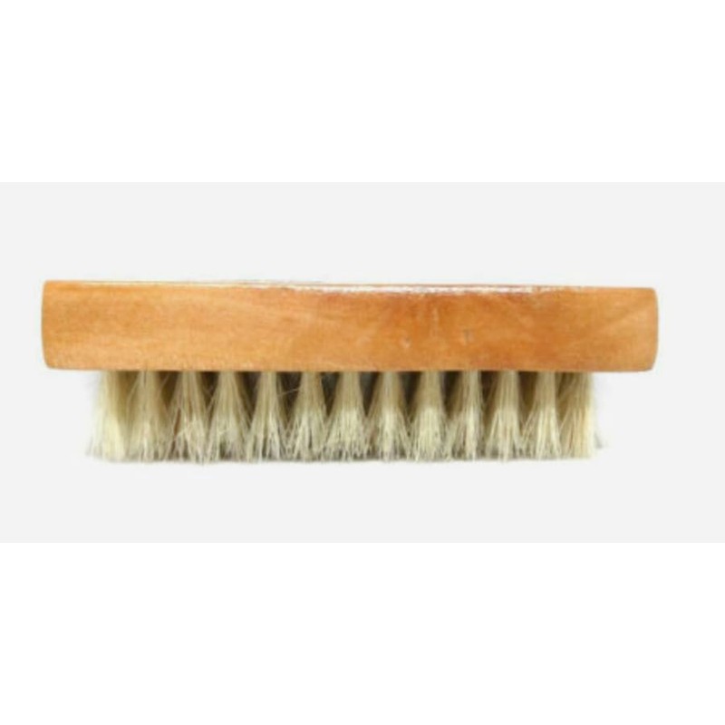 Premium Hog Hair Shoe Cleaning Brush for Delicate Fabrics, Suede,